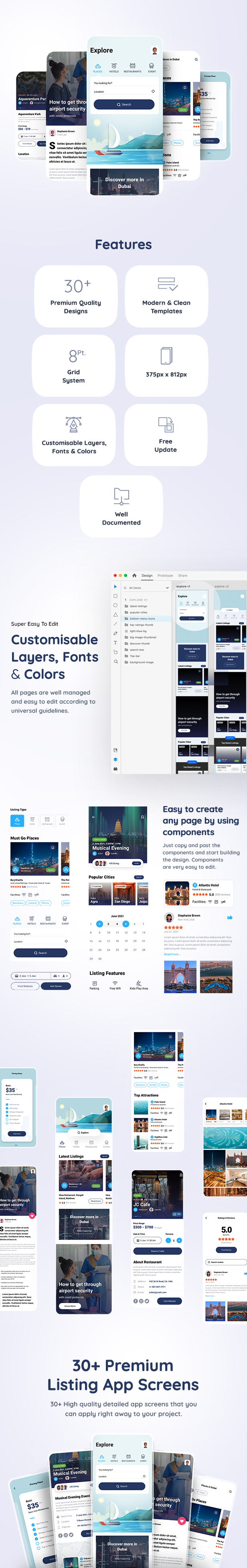 Findout - Listing Directory App Xd Template